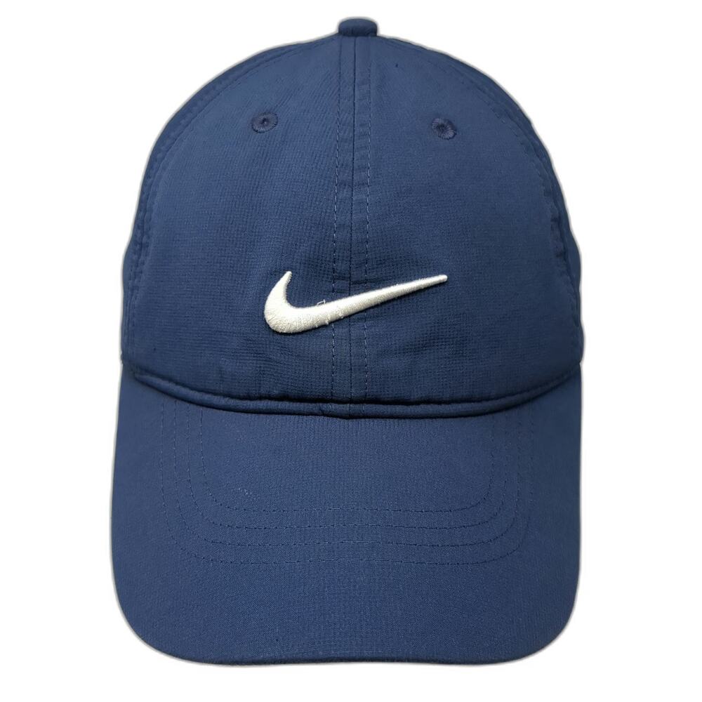 Nike Blue Baseball Cap One Size Strapback Embroidered Swoosh Logo Athletic Hat